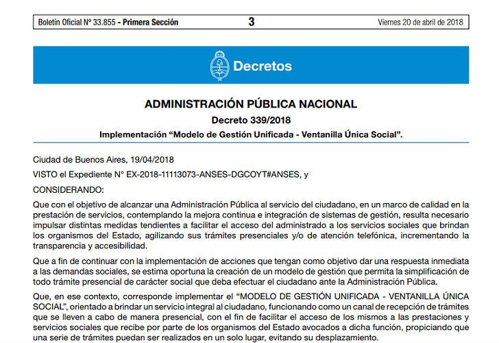 El decreto con más trámites para la Anses en el Boletín Oficial.