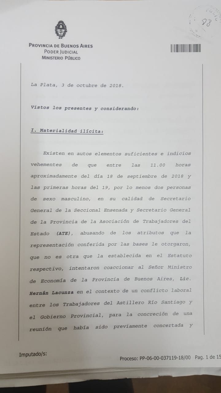 La resolución del fiscal Romero apuntó a Banegas y De Isasi. 
