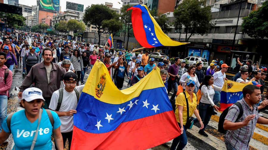 Comenzó la marcha opositora en Venezuela.