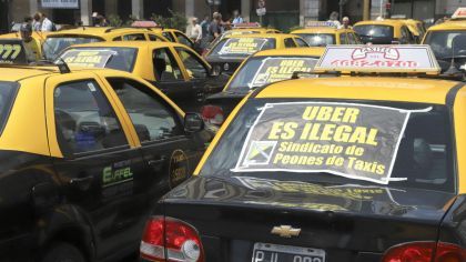 Los taxistas se movilizaron en contra de Uber