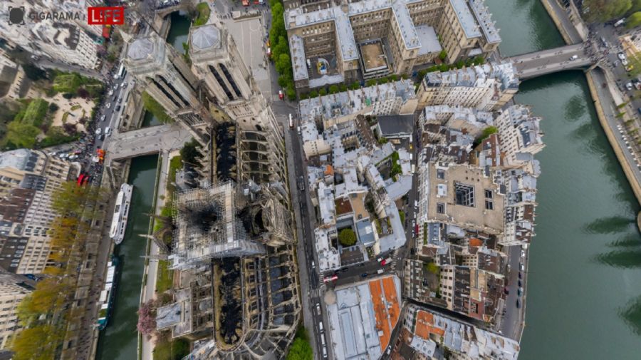 Imágenes tipo gigapixel de las consecuencias por el incendio en Notre Dame.