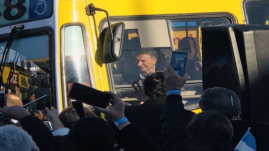 Mauricio Macri inauguración Metrobus Quilmes.