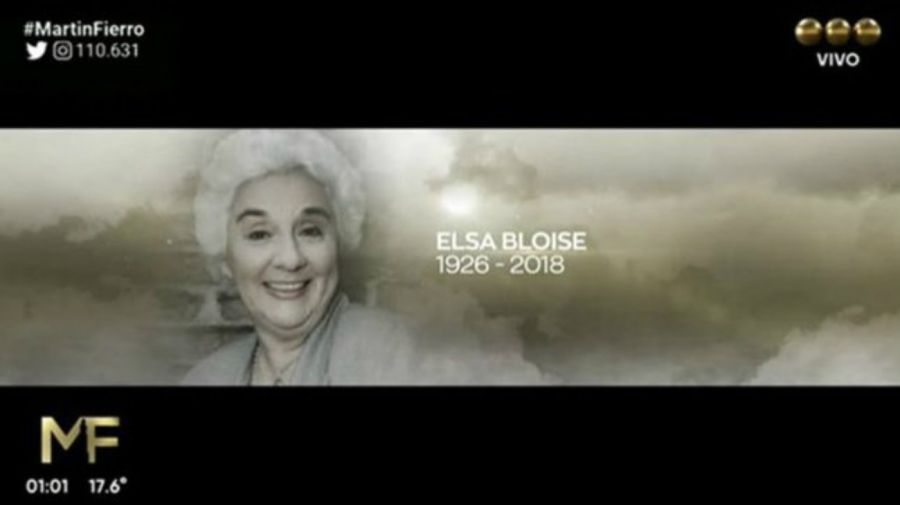 Floria Bloise en el In Memoriam de APTRA