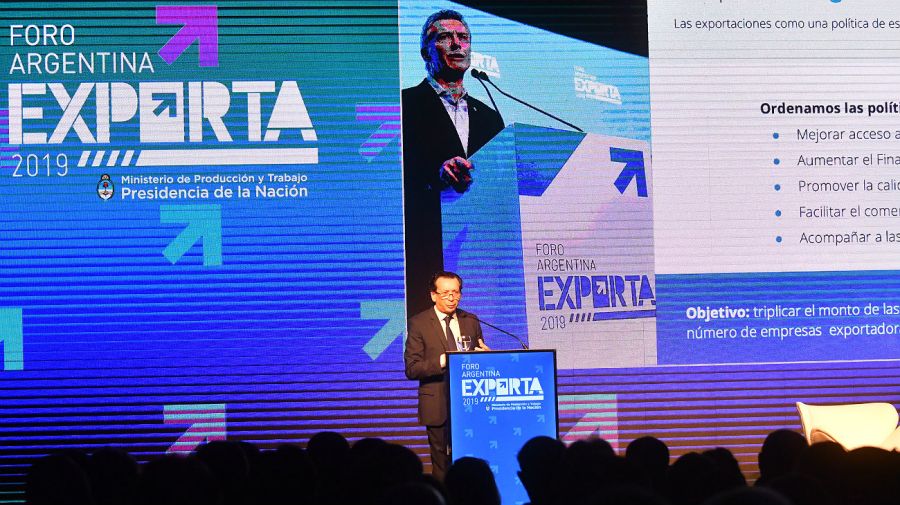 Dante Sica durante el segundo encuentro de la región Centro de Argentina Exporta, en Córdoba.