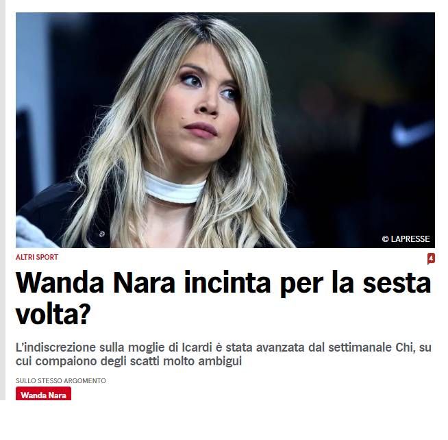 Wanda Nara estaría embarazada