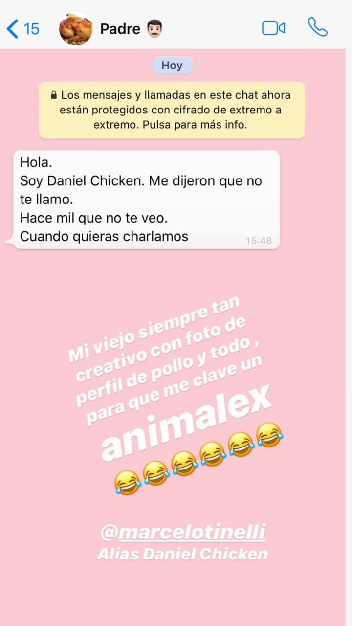El divertido mensaje de Marcelo Tinelli a su hija Cande para que coma carne