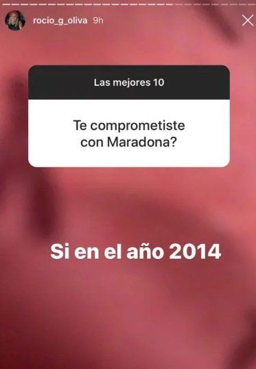 Rocío Oliva se hartó de hablar de Maradona