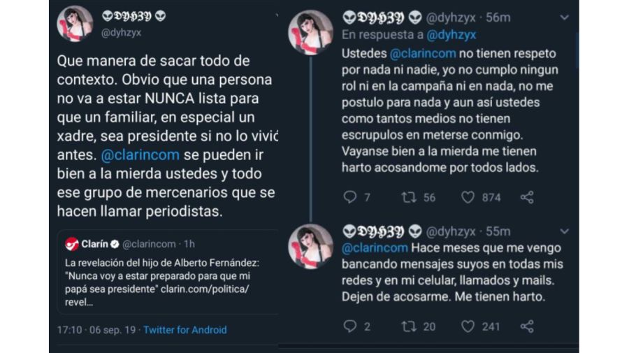 Los tuits de Estanislao Fernandez.