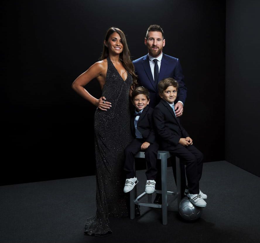 Leo Messi y Anto Roccuzzo en los The Best FIFA Awards 