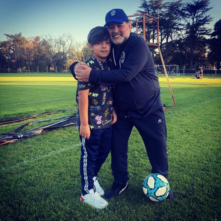 El reencuentro de Diego Maradona con su nieto Benjamín Agüero
