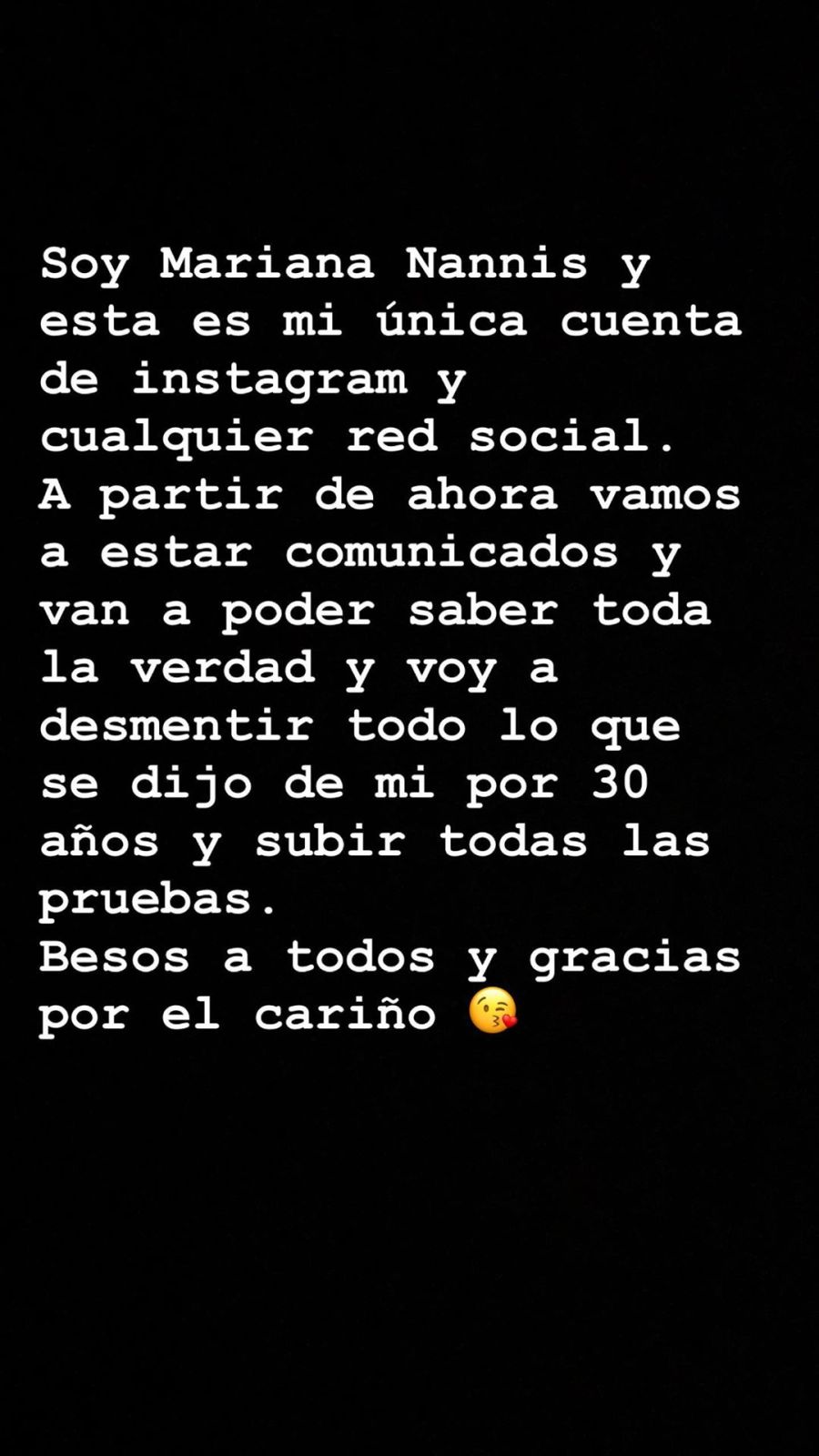 Mariana Nannis abrió una cuenta de Instagram para matar a Caniggia y a su novia