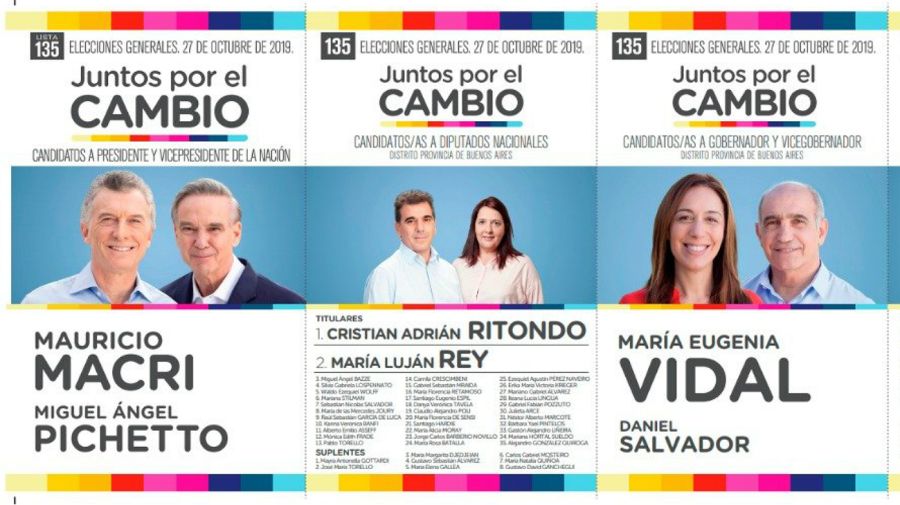 boletas elecciones octubre 2019