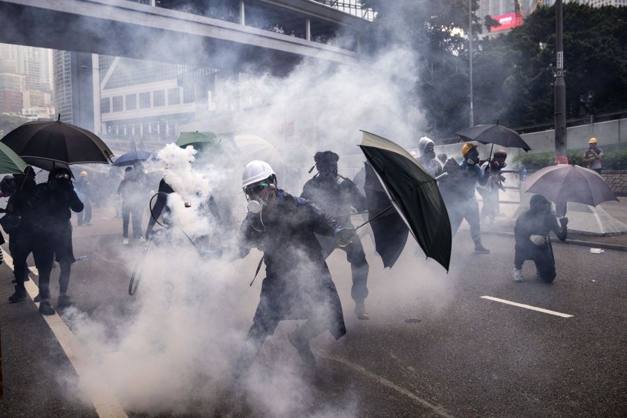 Demonstrators Attend Global Anti Totalitarianism Rally In Hong Kong