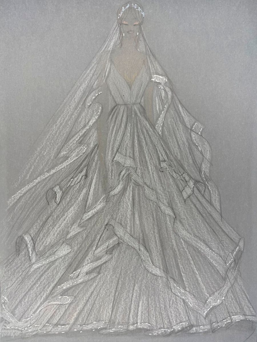 Diseño del vestido de Pampita