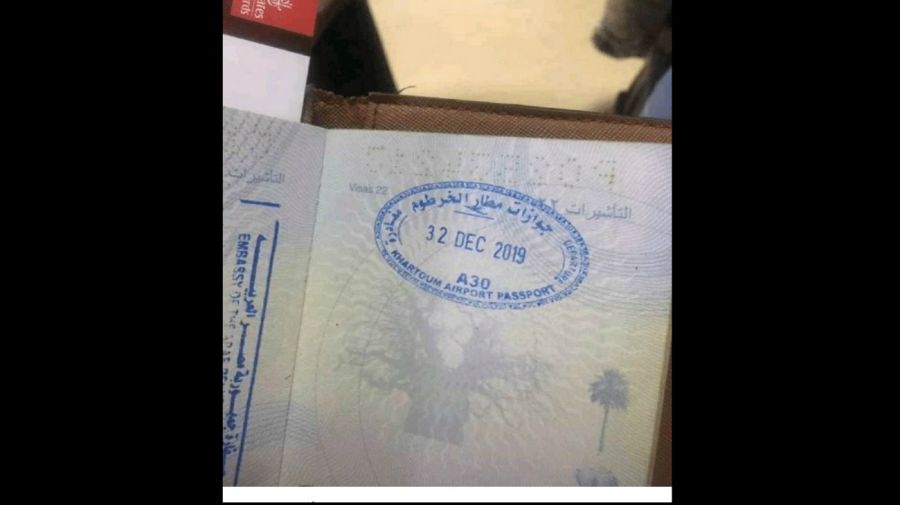 Pasaporte, error en el sello