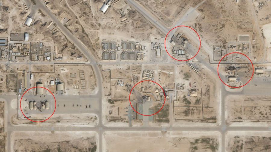 Las imágenes satelitales de los efectos del ataque iraní.