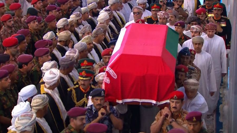 El adiós al sultán de Omán, Qaboos bin Said, fue multitudinario.