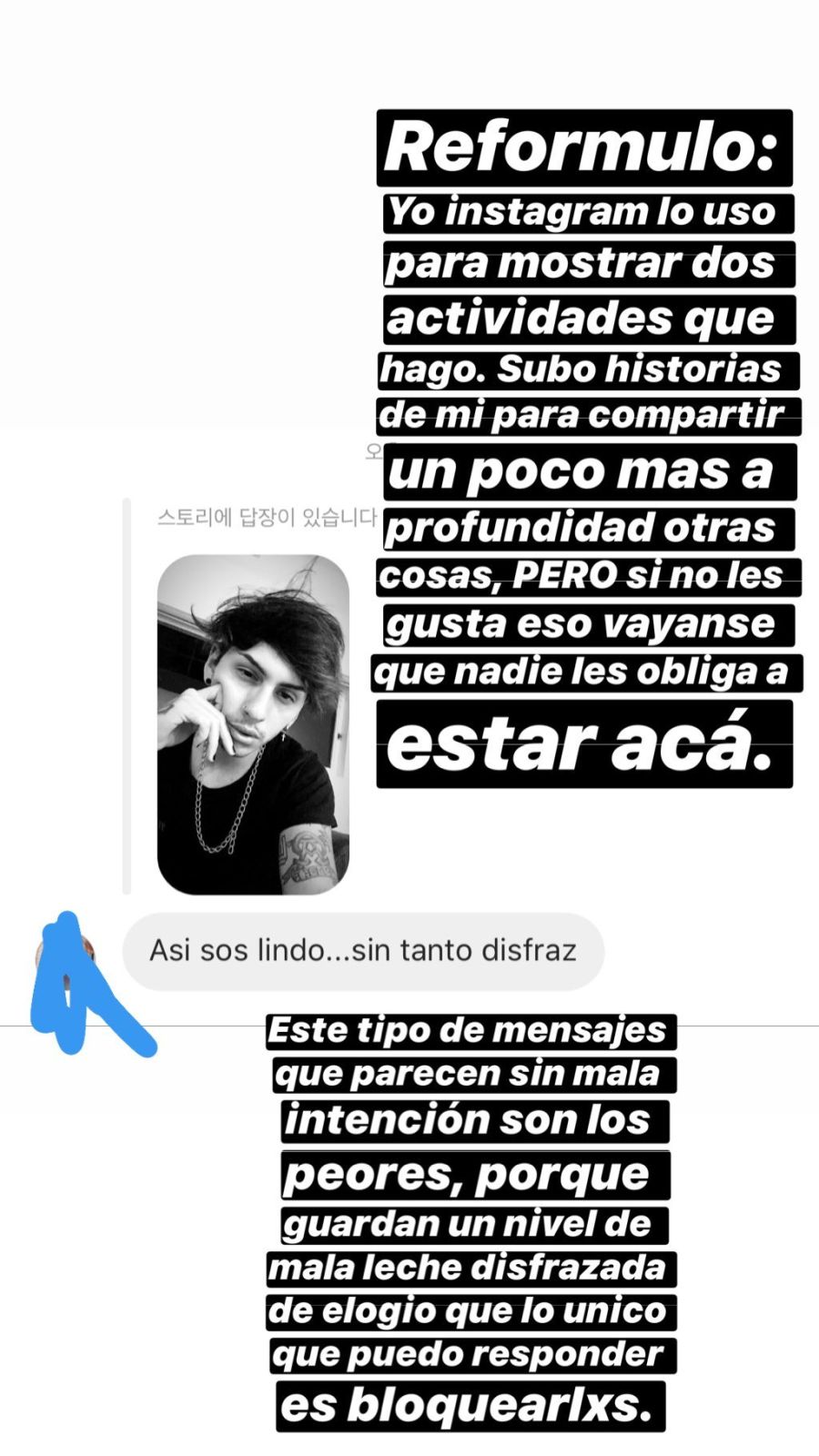 Estanislao Fernández le respondió a un seguidor