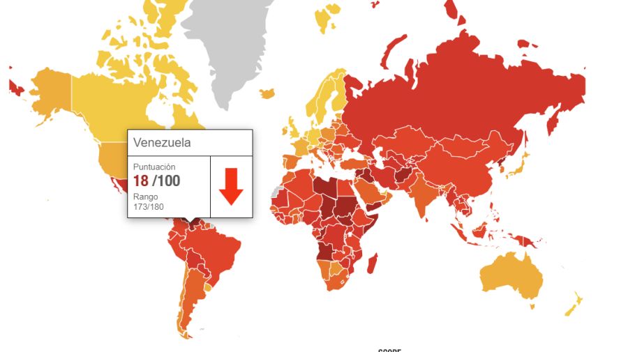 International Transparency indice corrupción