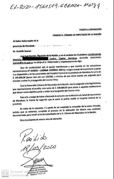 Carta José Luis Ramón