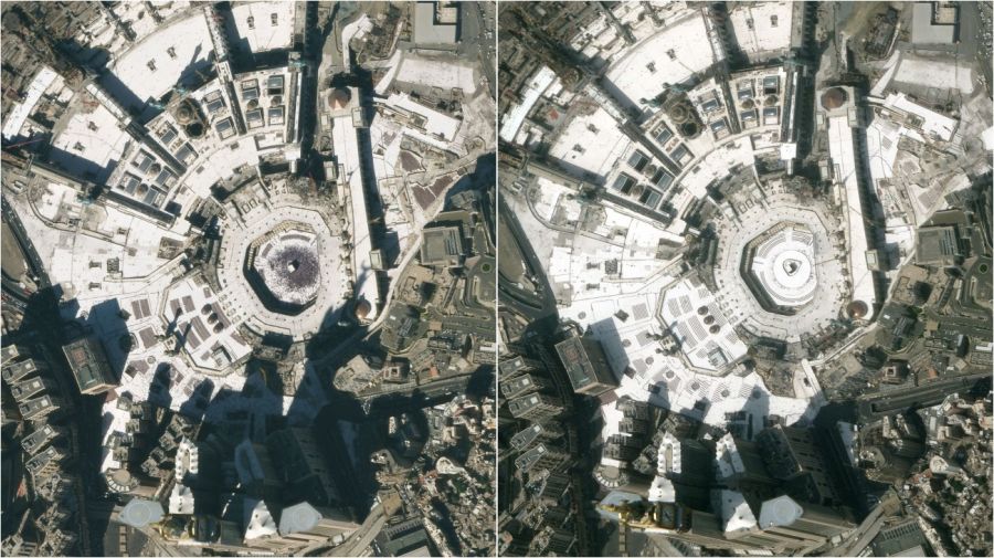 La Meca en enero y marzo.