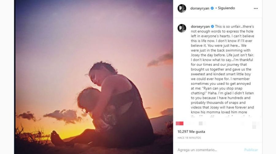Ryan Dorsey publicó una foto de Naya Rivera junto a su hijo Josey