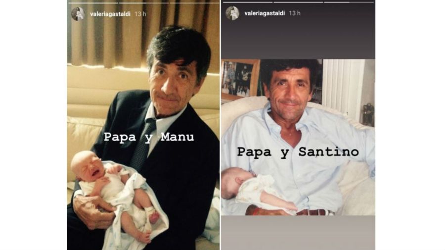 Marcos Gastaldi y sus nietos, Manuel y Santino Pereyra Iraola