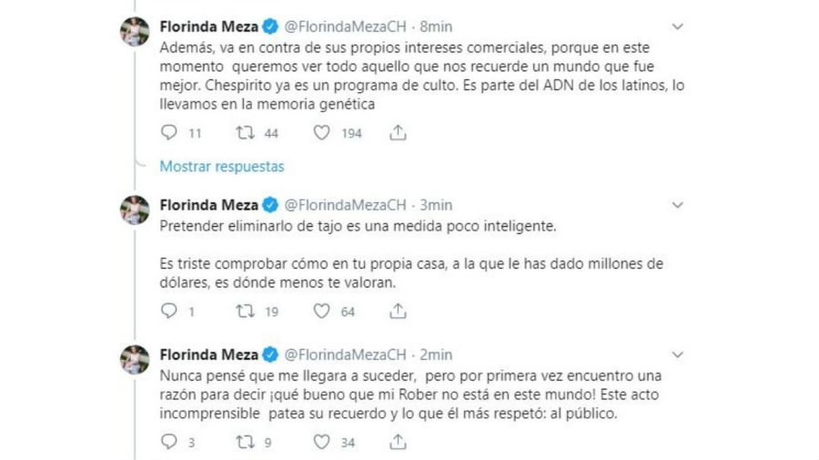 Florinda Meza indignada