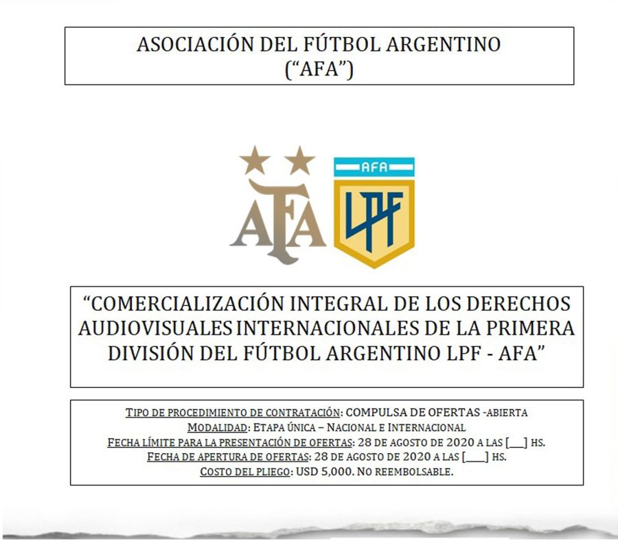 derechos de televisación fútbol argentino para el exterior