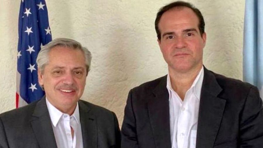 Alberto Fernández y Mauricio Claver-Carone, nuevo titular del BID.