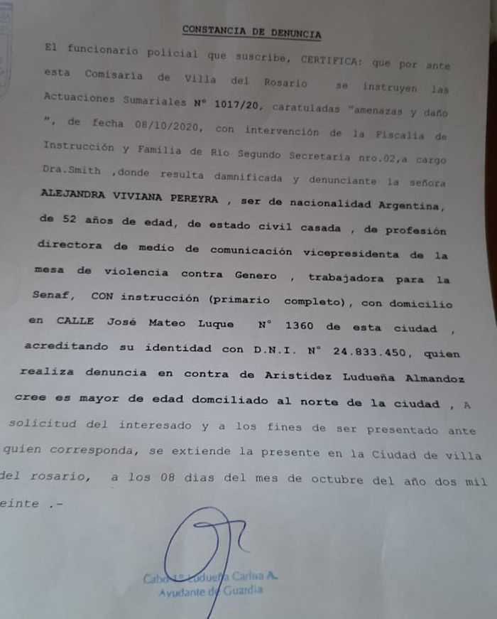 Escándalo policial en Córdoba de La Mole Moli: 