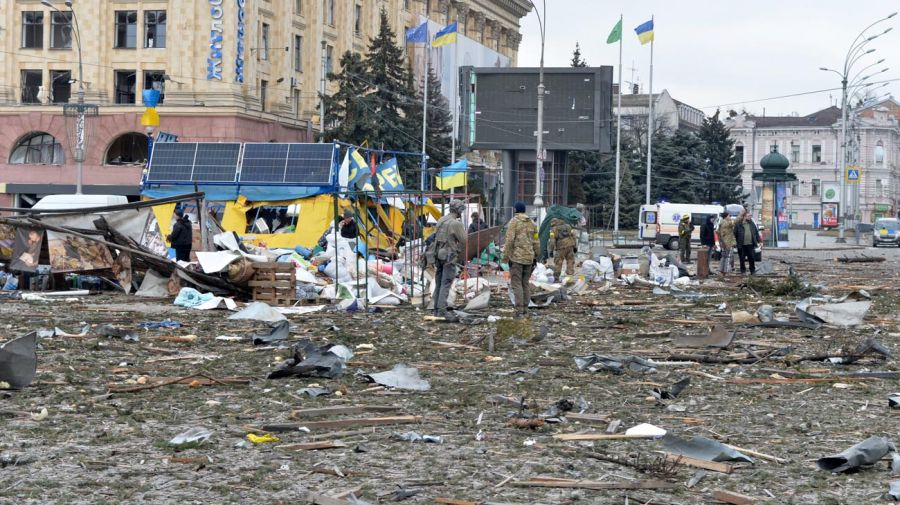 Bombardeo ruso a la ciudad de Járkov Ucrania