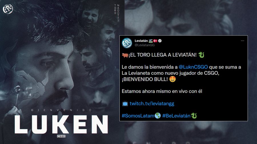 Leviatán presentó a Luken para completar su roster de CS:GO