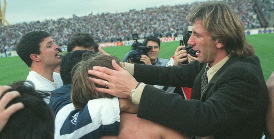 Talleres - Belgrano final de 1998, Festeja Gareca con sus dirigidos