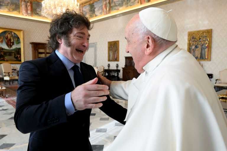 Javier Milei junto al Papa Francisco