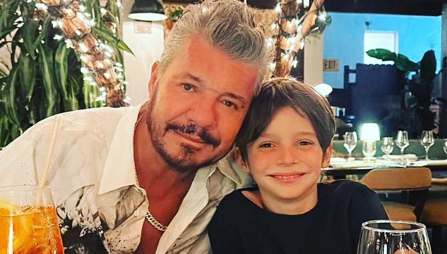 Marcelo Tinelli y su hijo Lorenzo