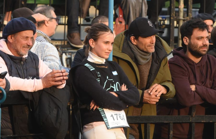 Myla Cambiaso y su papá, Adolfo Cambiaso, en La Rural