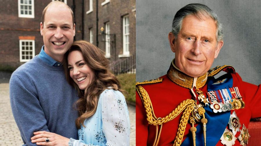 William y Kate Middleton con sus hijos