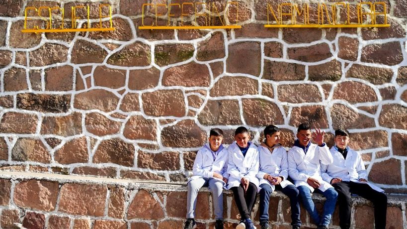 Alumnos de la escuela Ceferino en Alta Montaña