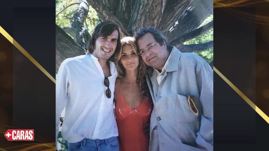 María Vázquez y Adolfo Cambiaso junto al padre de la modelo