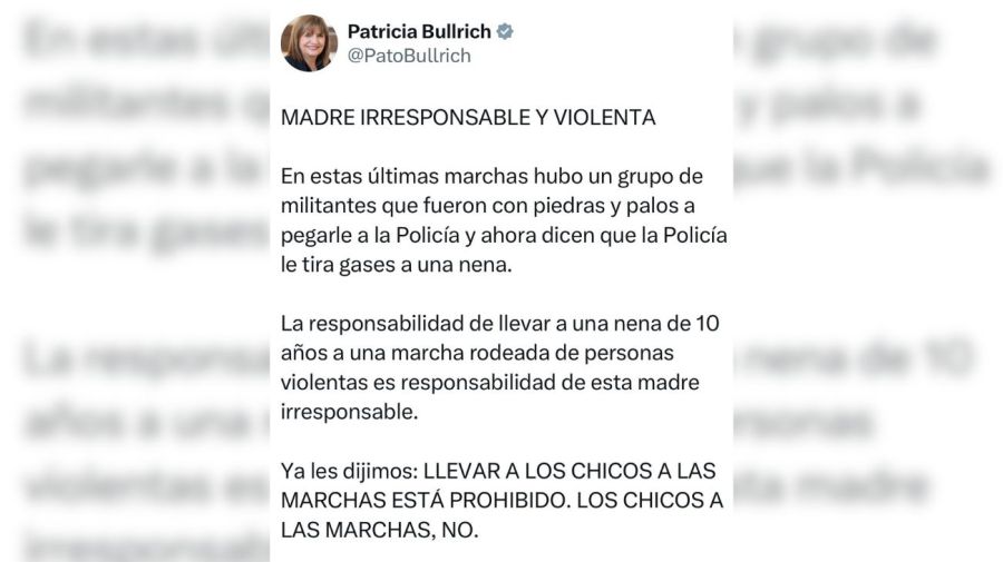 Tuit de Patricia Bullrich