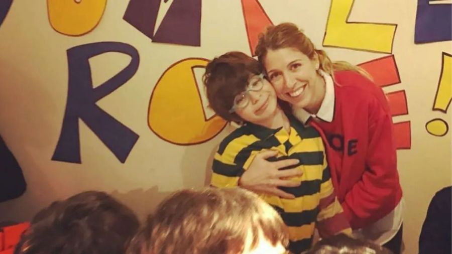 Florencia Bertotti y su hijo, Romeo, cuando cumplió 10 años