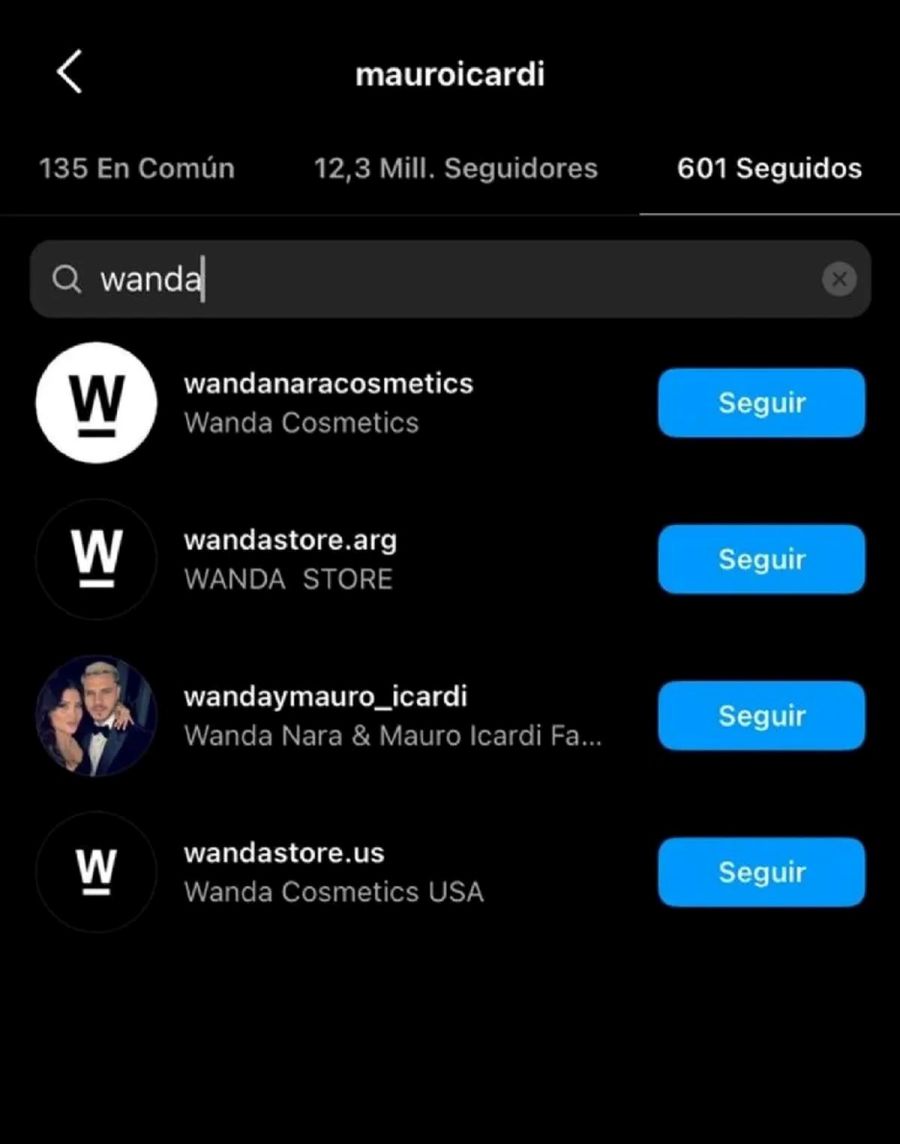 Mauro Icardi dejó de seguir a Wanda Nara