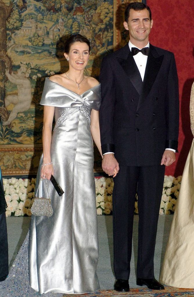 Letizia en la cena de gala previa a su boda en 2004