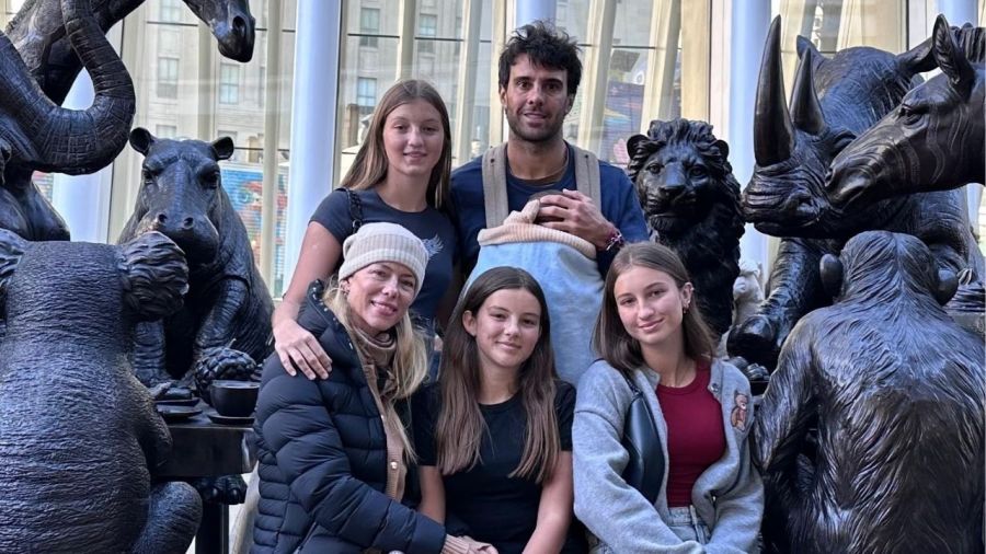 Nicole y su familia en Nueva York