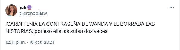 Mauro tenía las contraseñas de Wanda