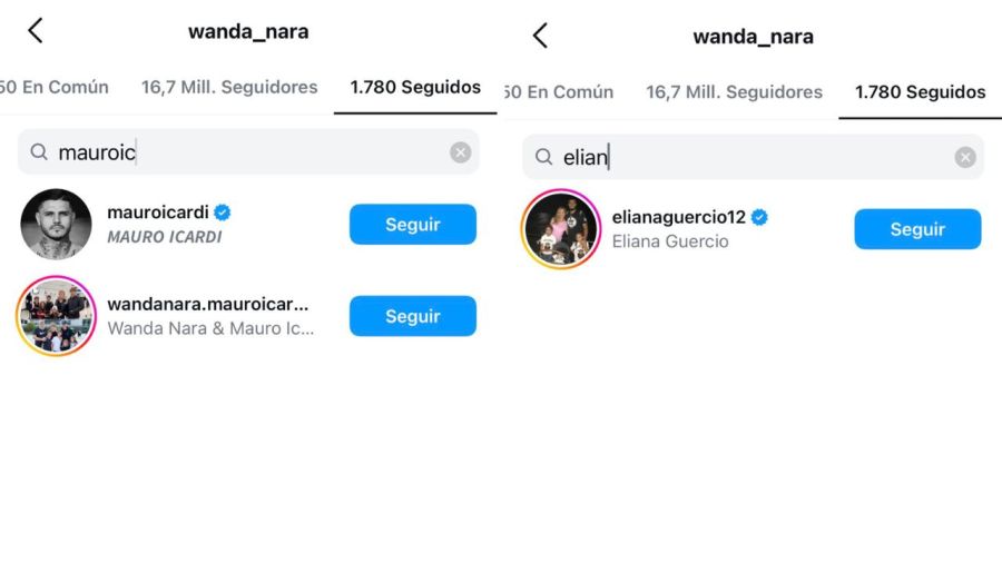 Wanda no sigue a L-Gante y sí a Mauro