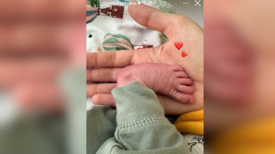 A una semana de su nacimiento, Cande Vetrano mostró la primera foto de Pino