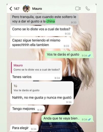 Chat de Wanda Nara y Mauro Icardi