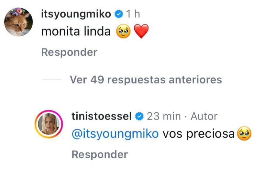 El comentario de Miko a Tini